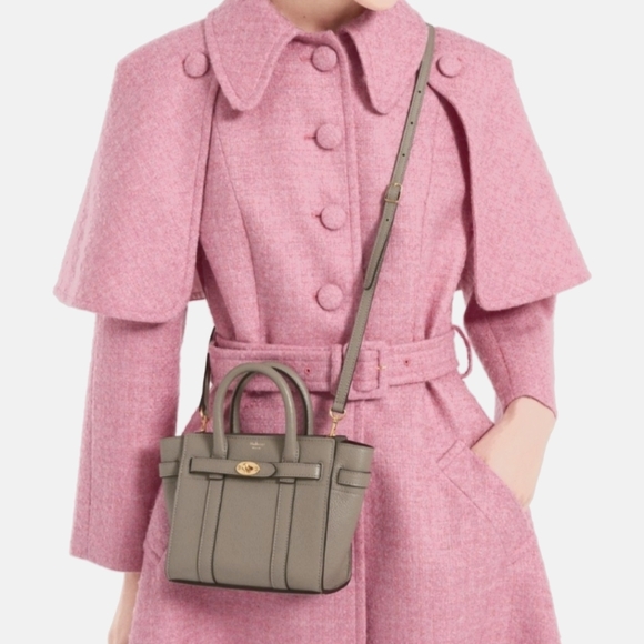Mulberry micro zipped bayswater in grey - Picture 1 of 12